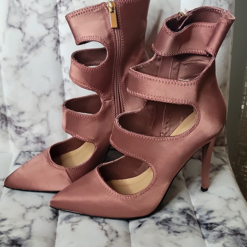 Satin heels